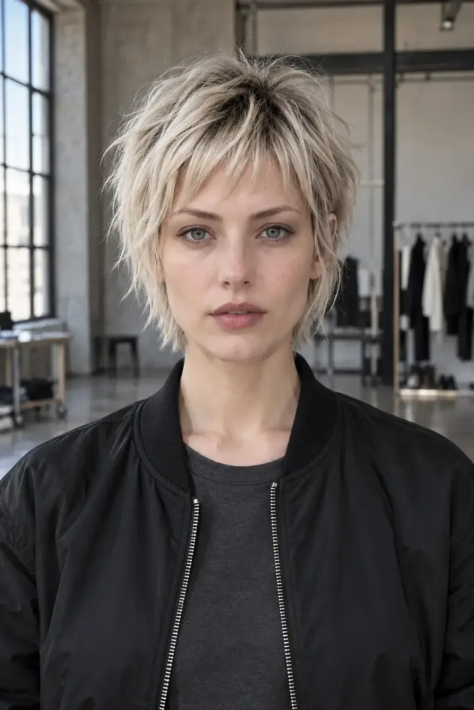Platinum Shaggy Bixie front view
